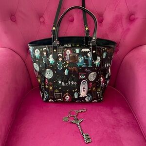Dooney & Bourke - Disney Haunted Mansion Handbag & Keychain Rare Black Retired